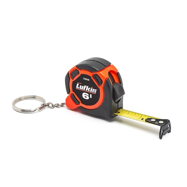 Crescent Lufkin 6 ft. L X 0.5 in. W Mini Hi-Viz Key Chain Tape Measure CS8506